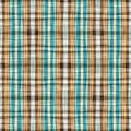 Teal rustic coastal beach house check fabric tile. Seamless sailor flannel textile gingham repeat swatch.