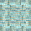 Teal rustic coastal beach house check fabric tile. Seamless sailor flannel textile gingham repeat swatch.