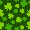 Seamless Saint Patrick s day pattern with green clover