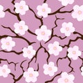 Seamless sakura blossom