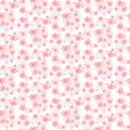 Seamless sakura flowers pattern, cute floral texture.