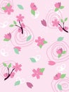 Seamless sakura spring floral pattern