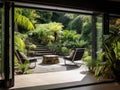 Seamless Sanctuary: merging Indoor luxury with an exotic outdoor embrace