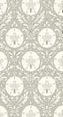 Seamless Sand Dollar Pattern with Floral Accents Royalty Free Stock Photo