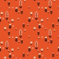 Seamless Scandinavian pattern. Delicate flowers.