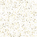 Seamless scattered shiny golden glitter polka dot pattern