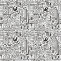 Seamless school element pattern Royalty Free Stock Photo