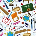 Seamless school element pattern Royalty Free Stock Photo
