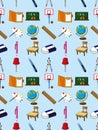 Seamless school element pattern Royalty Free Stock Photo