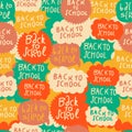 Seamless school pattern with speech bubbles Royalty Free Stock Photo