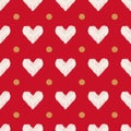 Seamless scribble heart pattern Royalty Free Stock Photo