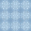 Seamless scrolled diamond pattern white light blue gray