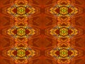 Seamless scrolled diamond pattern yellow orange red brown