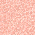 Seamless sea hand-drawn pattern, wavy background. Vector illustration in hand drawn style. Simple line repeated design.