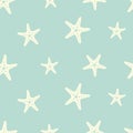 seamless seamless sea star, starfish pattern and background vector illustration