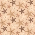 seamless seamless sea star, starfish pattern and background vector illustration