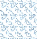 Seamless seahorse pattern