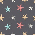 seamless seamless sea star, starfish pattern and background vector illustration