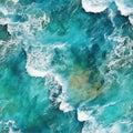 Seamless seawater texture with foam Royalty Free Stock Photo