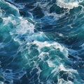 Seamless seawater texture with foam Royalty Free Stock Photo