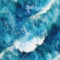 Seamless seawater texture with foam Royalty Free Stock Photo