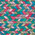 Seamless sennit pattern. Vector multicolored texture Royalty Free Stock Photo