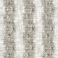 Seamless sepia grunge stripe print texture background. Worn mottled linear striped pattern textile fabric. Grunge rough