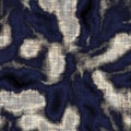 Seamless sepia grunge tie dye blob print texture background. Worn mottled blotch pattern textile fabric. Grunge rough