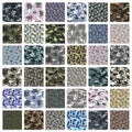 Seamless Set Of Camouflage Pattern Vector