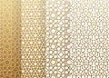 Seamless set geometrics pattern. Islamic pattern. arabic, east ornament, indian ornament, persian motif, 3D. Ramadan Royalty Free Stock Photo