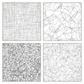 Seamless set of scribble patterns.