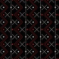 Seamless sewing print of vertical straight and zigzag stitching