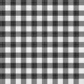 Seamless shades of gray gingham repeat pattern with fabric texture. Flat colors. Royalty Free Stock Photo