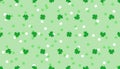 Seamless shamrock pattern in green spring colors