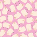 Seamless sheep cartoon pattern