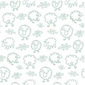 Seamless sheep pattern