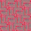 Seamless shifted stripes pattern pink red purple gray