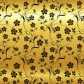 Seamless shining background with vintage floral