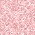 Seamless shiny glitter pattern for holiday, wedding. Texture with pink shiny confetti or fabric with sequins. Vector pink gold