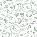 Seamless shoes background