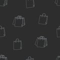 Seamless shopping bag pattern. Background concept of sale and shopping Royalty Free Stock Photo
