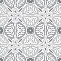 Seamless silver damask wallpaper