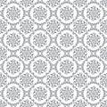 Seamless silver floral royal wallpaper Royalty Free Stock Photo