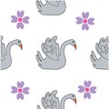 Seamless simple bird pattern for fabric, textile, wrapping. vector Royalty Free Stock Photo