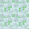 Seamless simple birds pattern