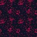 Seamless simple cute pattern of red and crimson color design elements on navy background.Endless ornament.Colourful backdrop for Royalty Free Stock Photo
