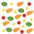 Seamless simple fruit vector design