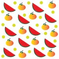 Seamless simple fruit vector design