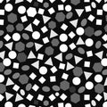 Seamless simple geometric pattern in grey, black and white Royalty Free Stock Photo