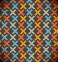 Seamless simple geometrical background. Chequered colorful pattern. Embroidered decorative backdrop